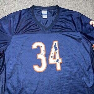Vintage Reebok Walter Payton Chicago Bears Jersey Mens 2XL Blue NFL Throwback‎